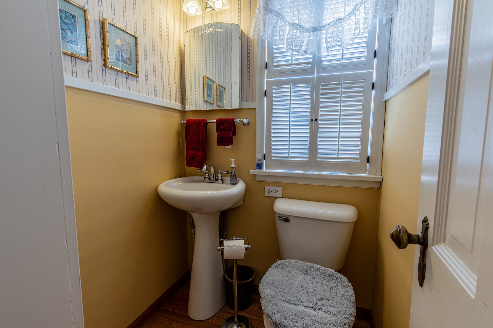 428 East Thompson Street Princeton, IL 61356 - Photo 15 of 32 a bathroom with a toilet a sink and mirror