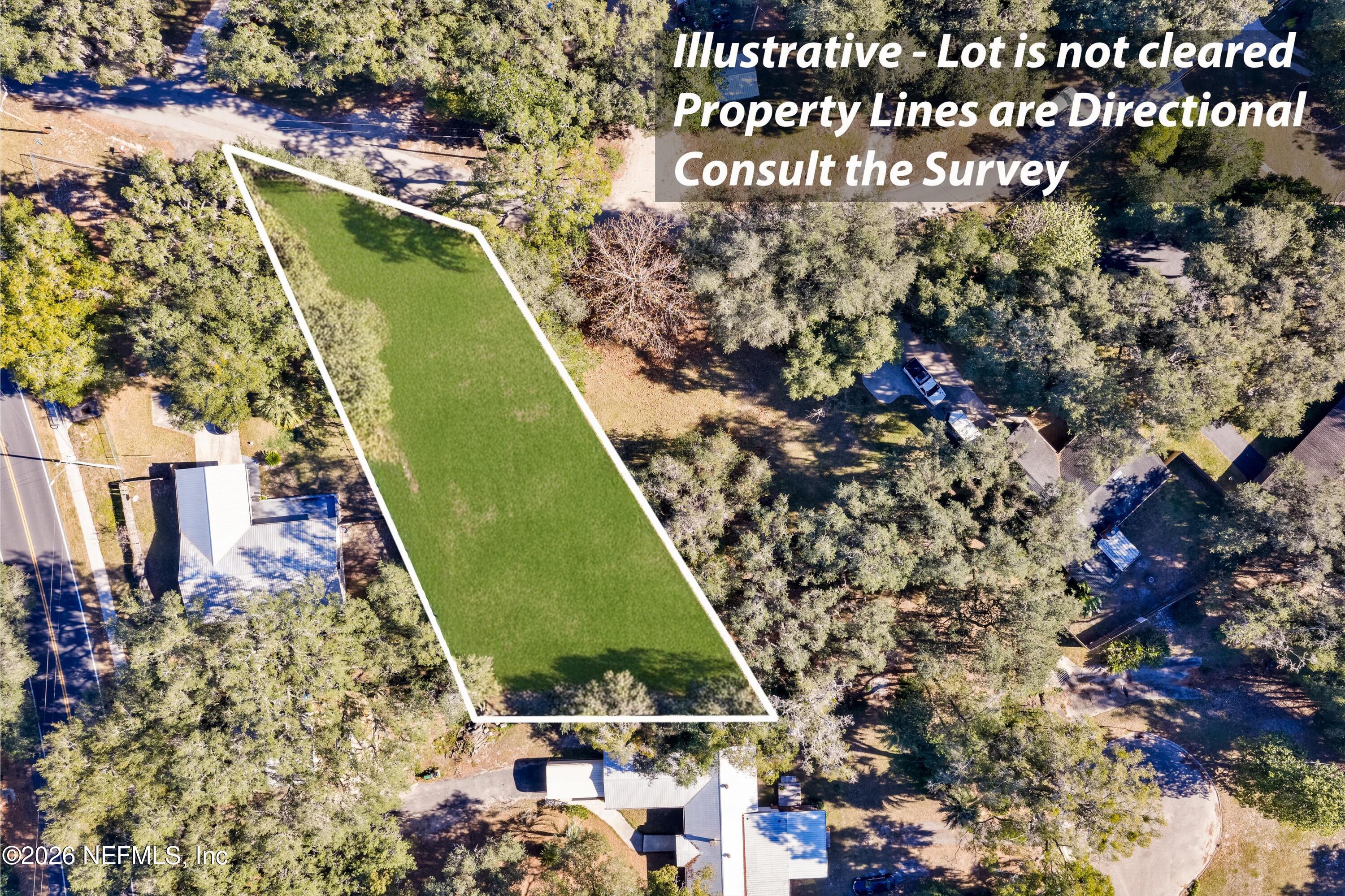 0 Nelsons Point, Unit PARCEL 003 Keystone Heights, FL 32656 - Photo 18 of 29 13-Lot 1 - Aerial Top-Down - Cleared Ren