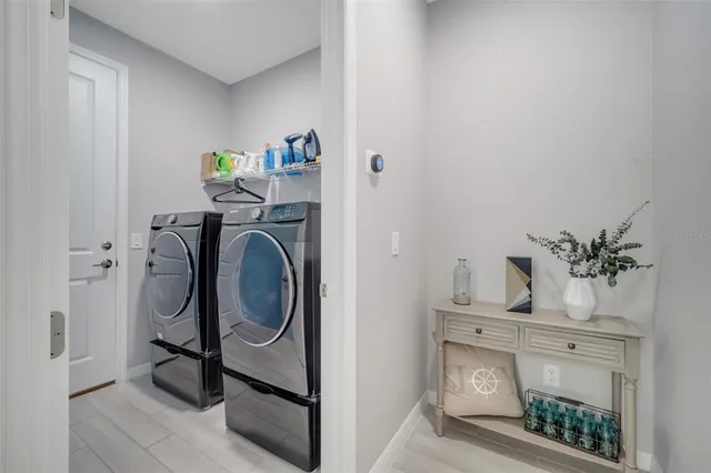 view of an empty room with a window