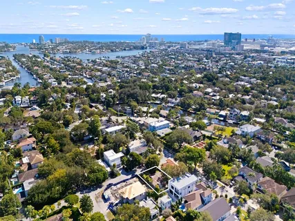 an aerial view of a city with lots of residential buildings
