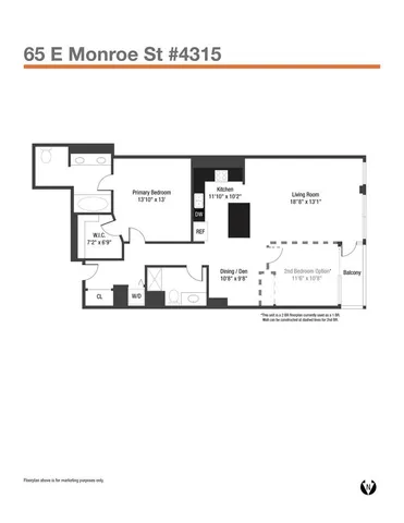 $439,000 | 65 East Monroe Street, Unit 4315, Chicago, IL 60603