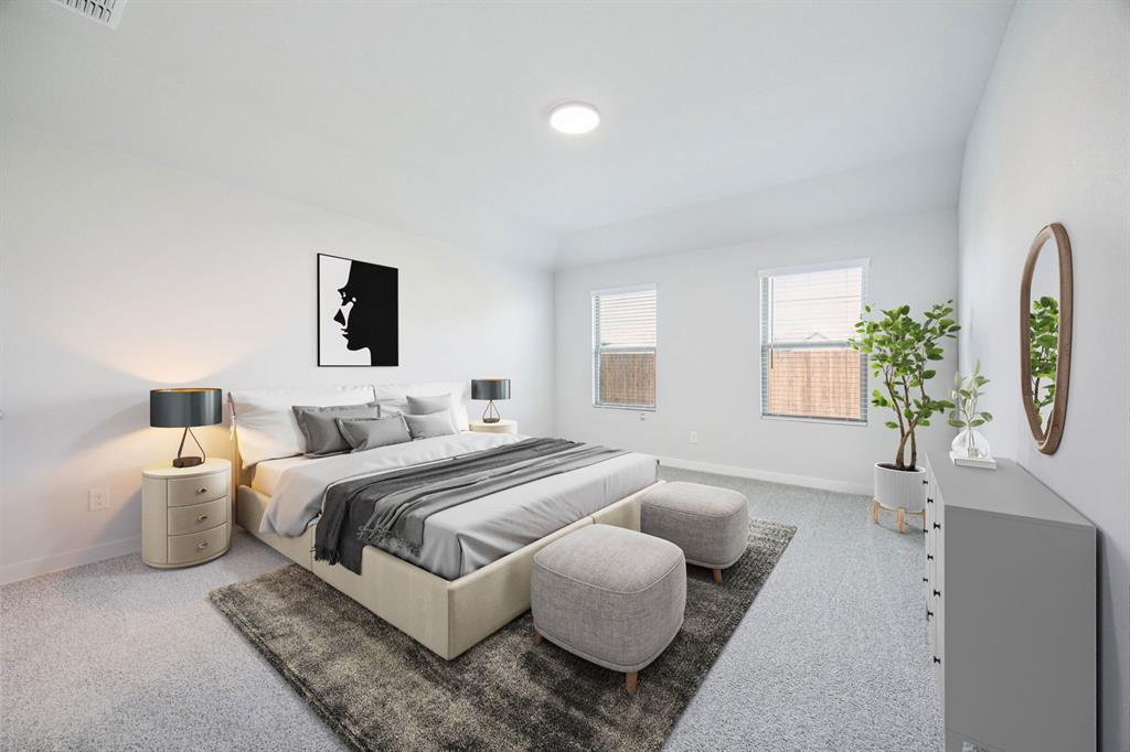 506 River Rdg Drive McKinney, TX 75071 - Photo 15 of 35 a bedroom with bed and a potted plant