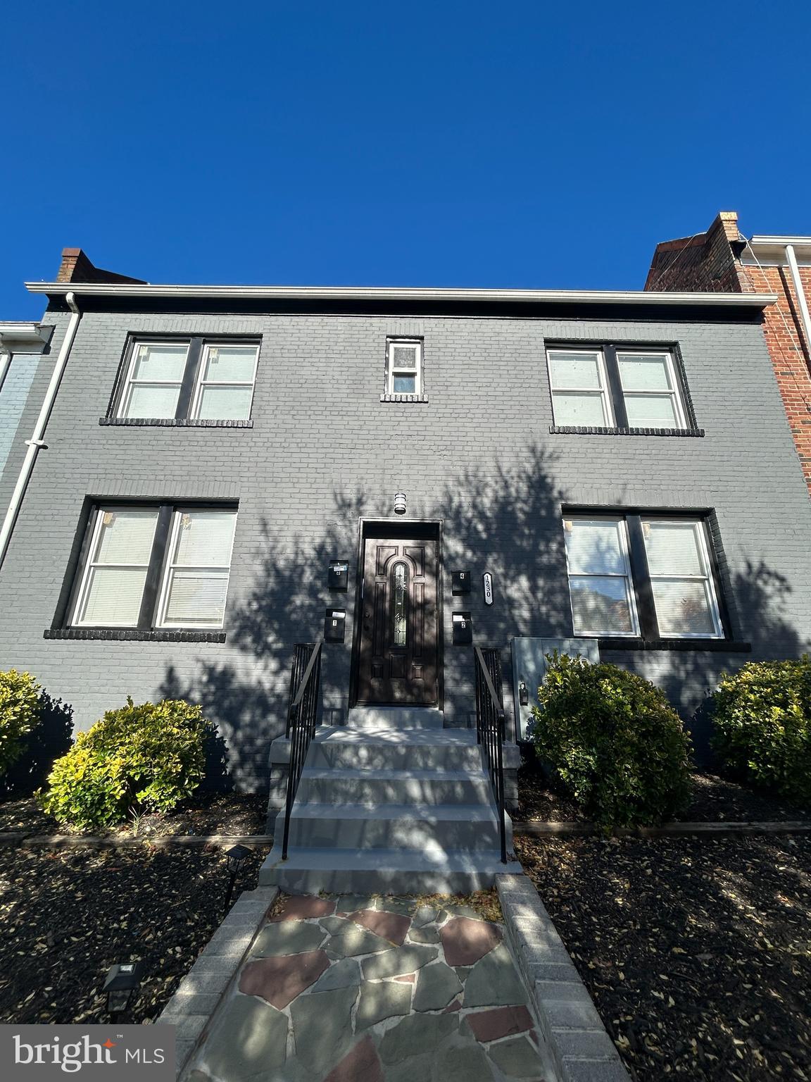 a front view of a house