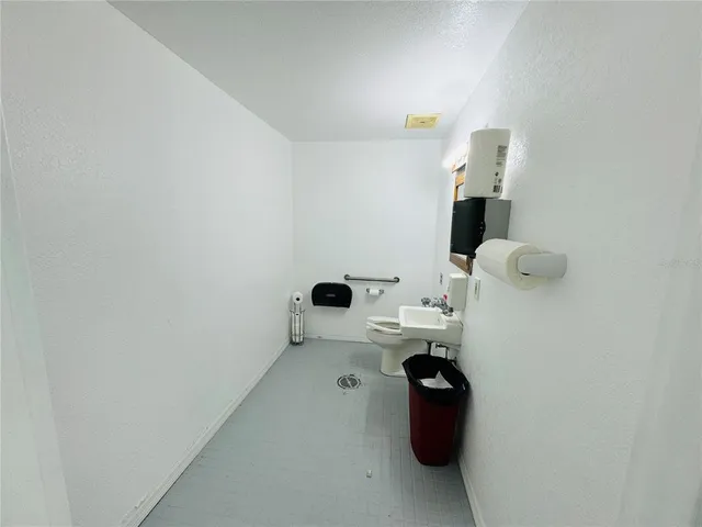 a view of a hallway with workspace