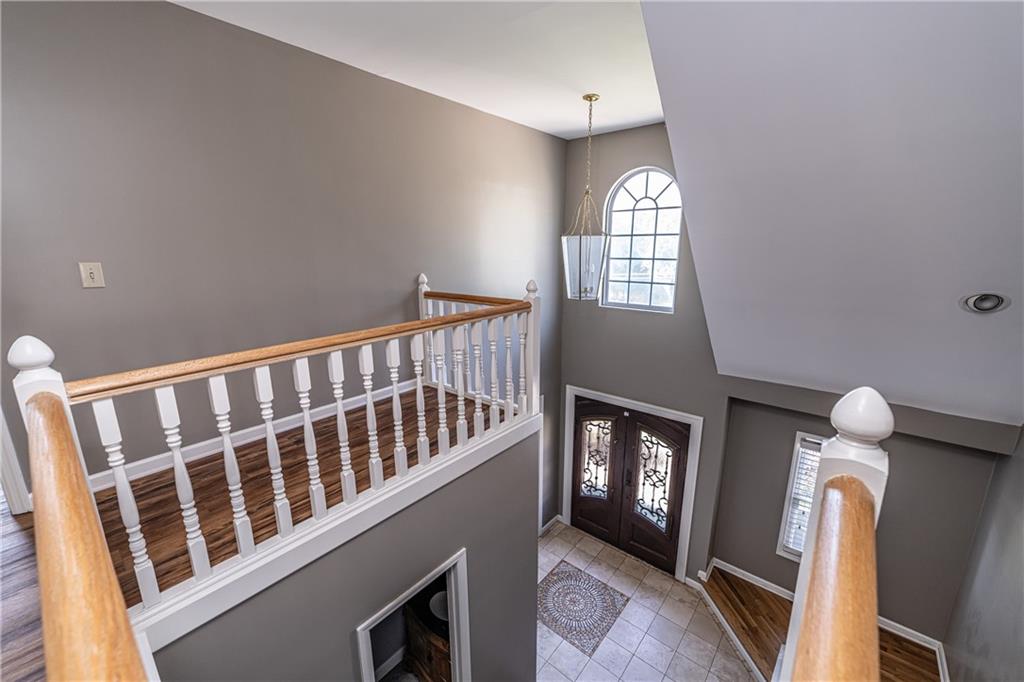 113 Warwick Way Rome, GA 30161 - Photo 30 of 49 a view of staircase with wooden floor