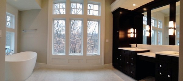 45 Old Farm Road Wellesley, MA 02481 - Photo 10 of 20 a bathroom with a double vanity sink toilet and a tub