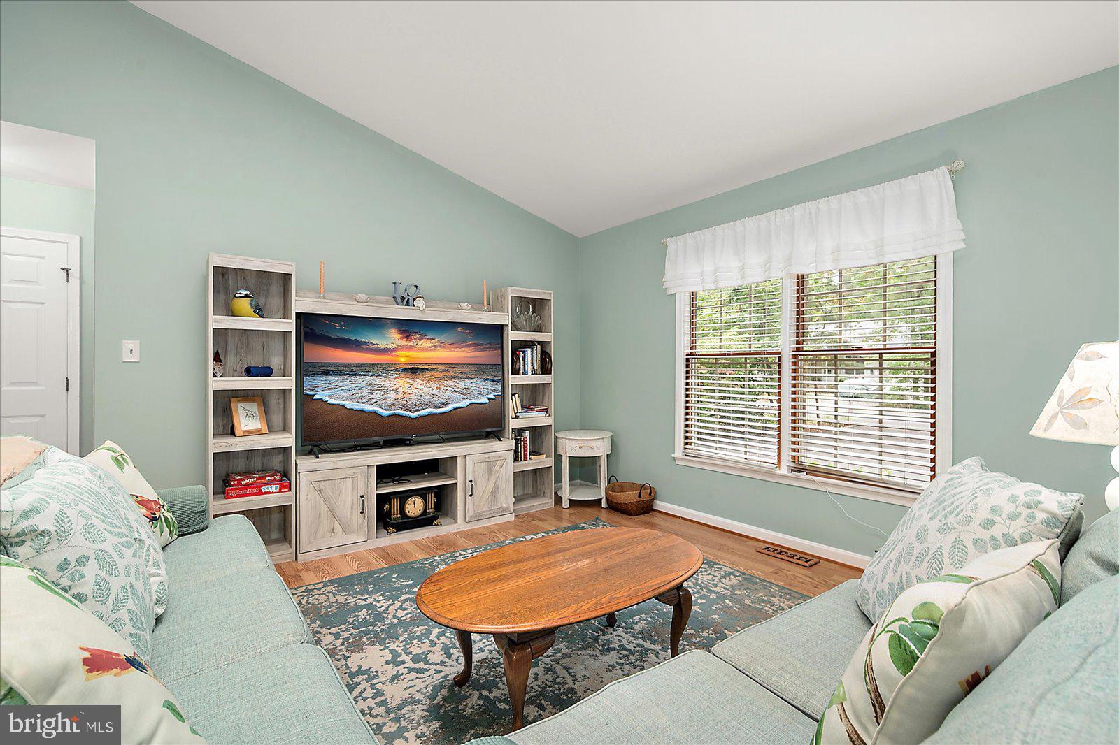 101 Sandyhook Road Ocean Pines, MD 21811 - Photo 9 of 64 a living room with furniture a flat screen tv and a fireplace