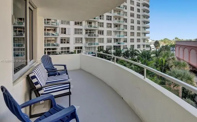 a view of balcony with a couch