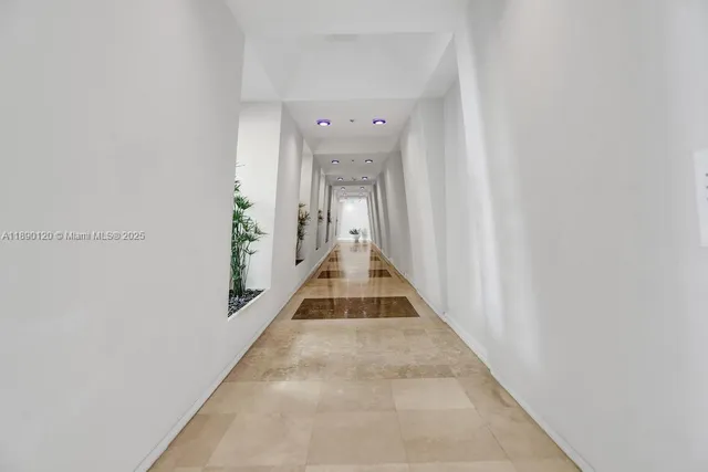 a living room with a large window