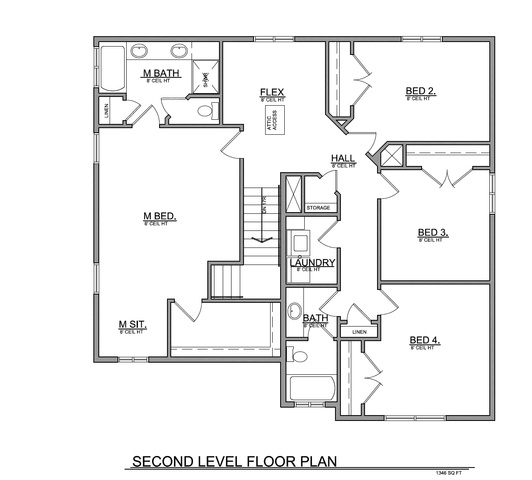 1142 West 220 North Mapleton, UT 84664 - Photo 25 of 26 Groveland Second Level Floor Plan