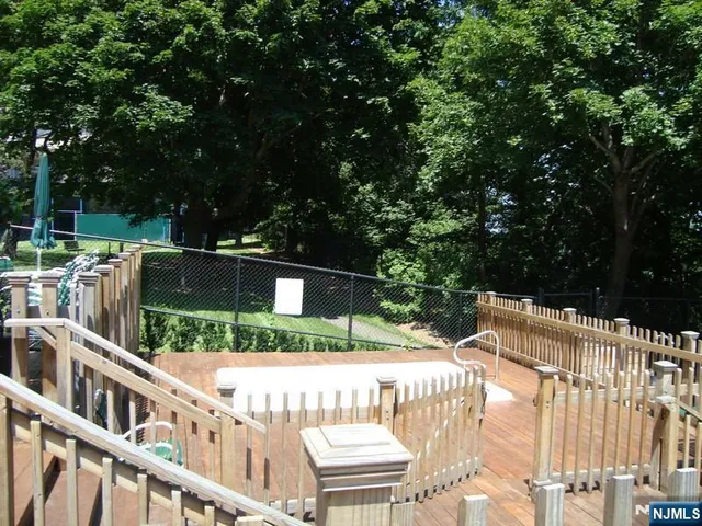 a view of garden with trees