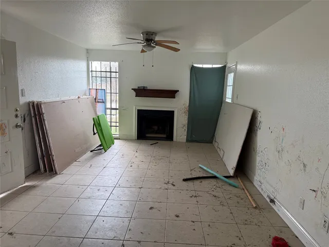 a view of a livingroom with a fireplace