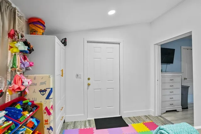a room with toys and closet