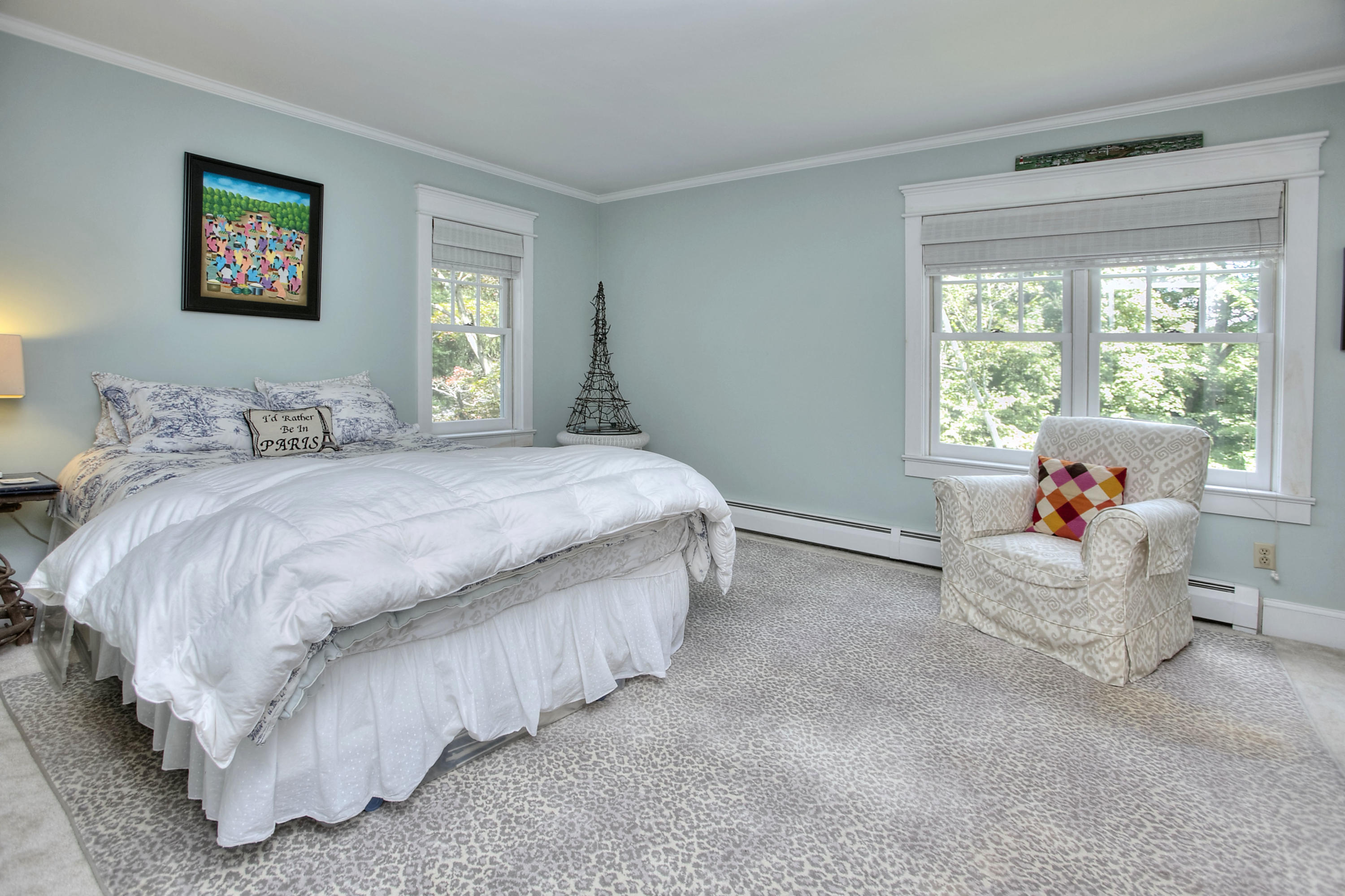 1006 Silvermine Road New Canaan, CT 06840 - Photo 24 of 39 a bedroom with a bed and a couch