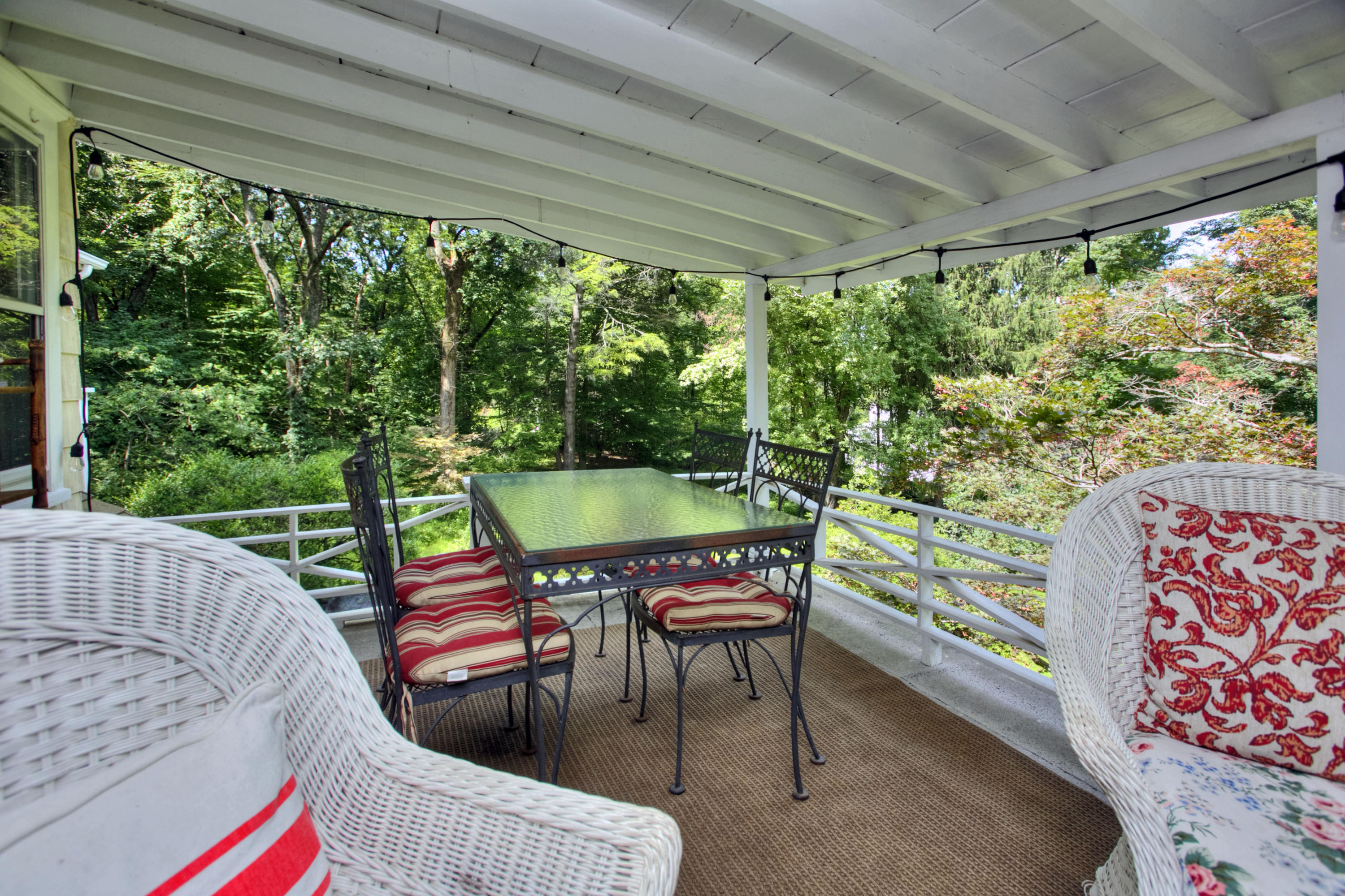 1006 Silvermine Road New Canaan, CT 06840 - Photo 28 of 39 a outdoor dining space with furniture and garden view