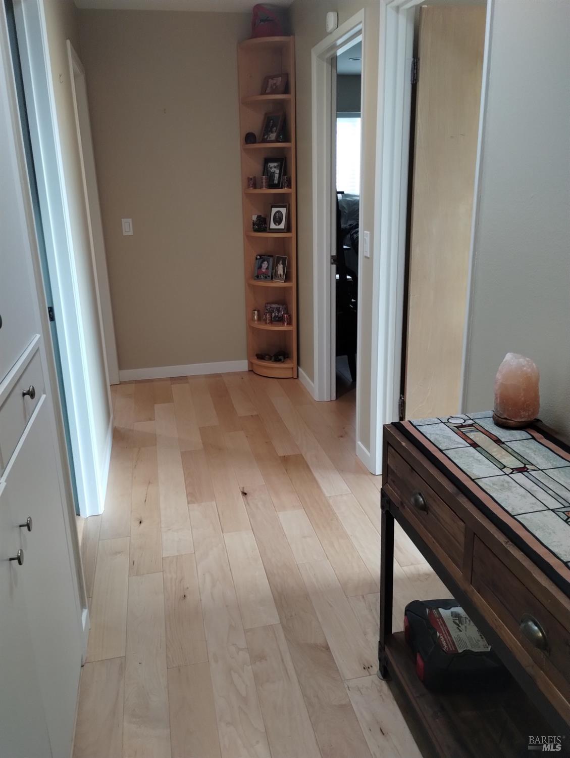 460 Bella Vista Drive Angwin, CA 94508 - Photo 43 of 73 a view of an empty room with wooden floor and stairs