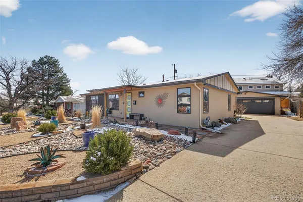 a view of a house with a patio