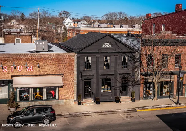 a car parked in front of a building