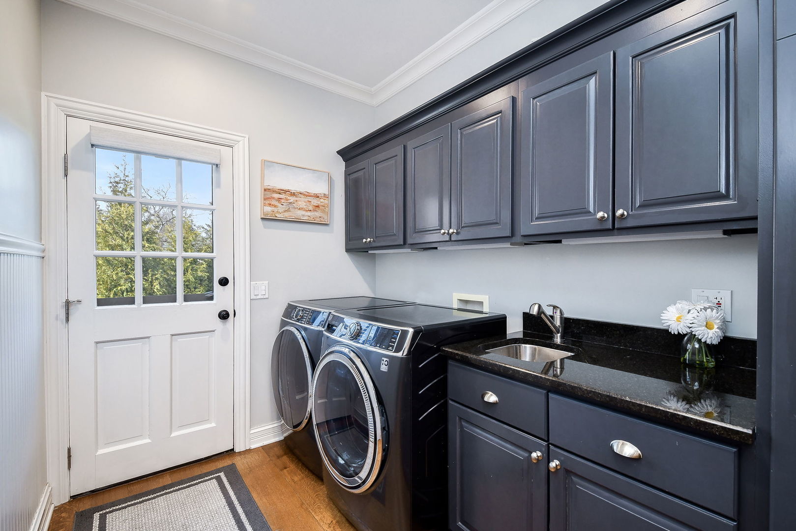 75 Hawkins Circle Wheaton, IL 60189 - Photo 19 of 45 a utility room with sink dryer and washer