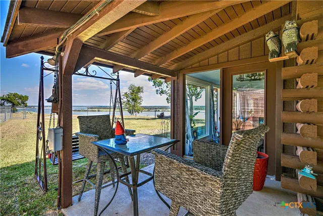 a outdoor space with furniture