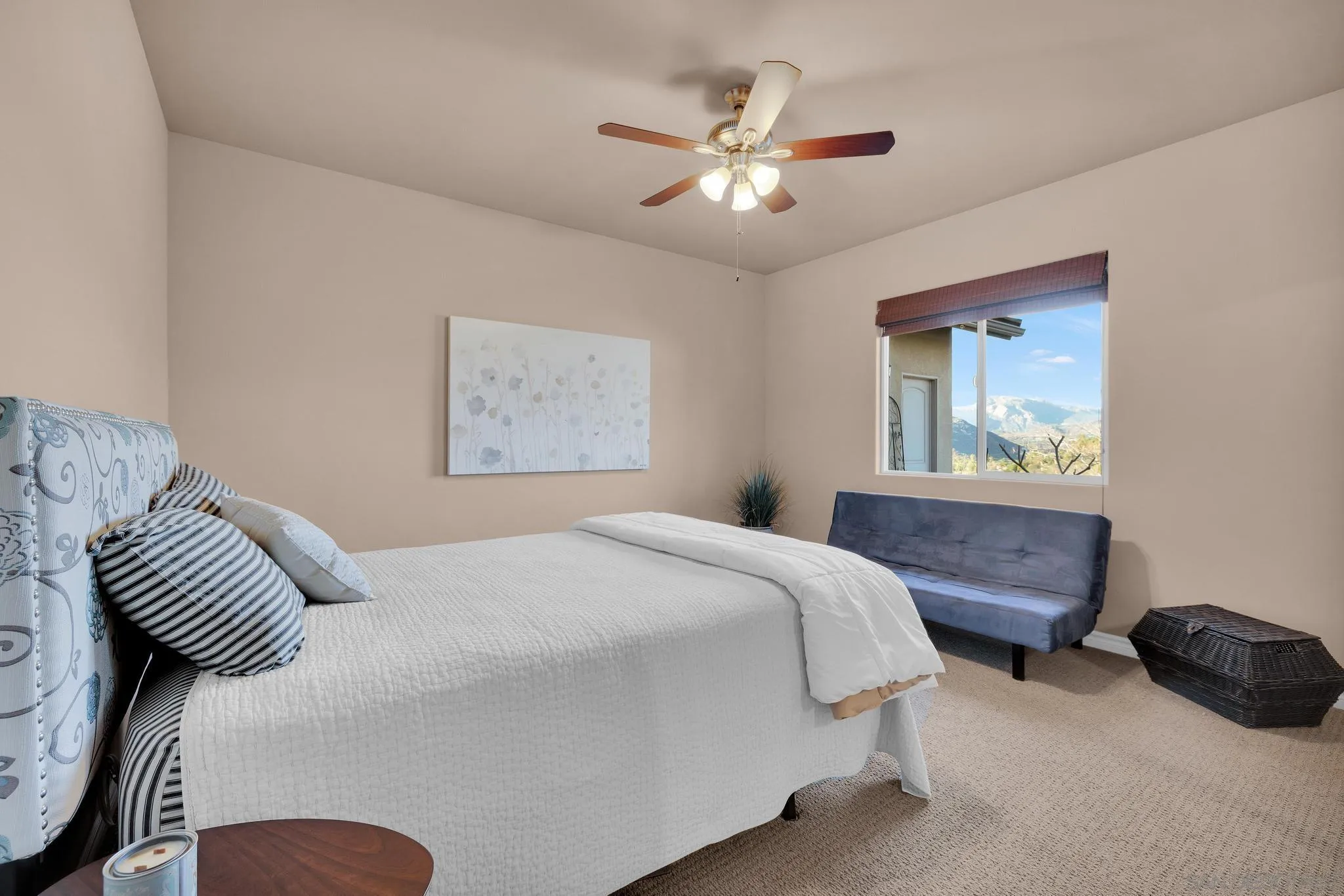 578 North Alpine Trail Road Alpine, CA 91901 - Photo 24 of 50 a bedroom with a bed and a painting on the wall