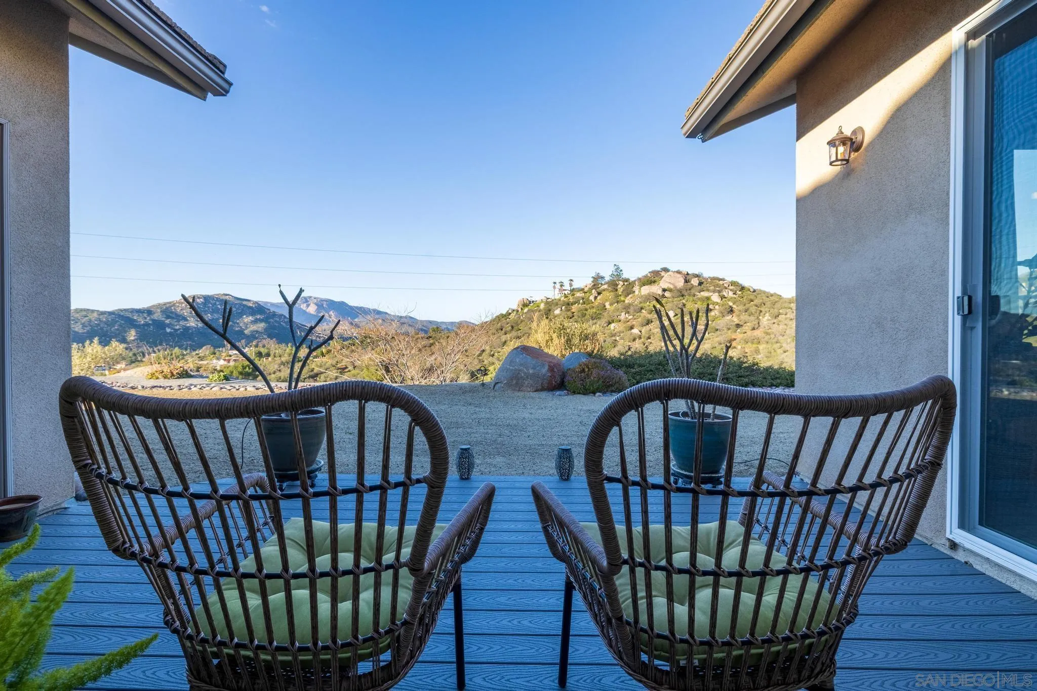578 North Alpine Trail Road Alpine, CA 91901 - Photo 37 of 50 a view of balcony with wooden floor and outdoor seating