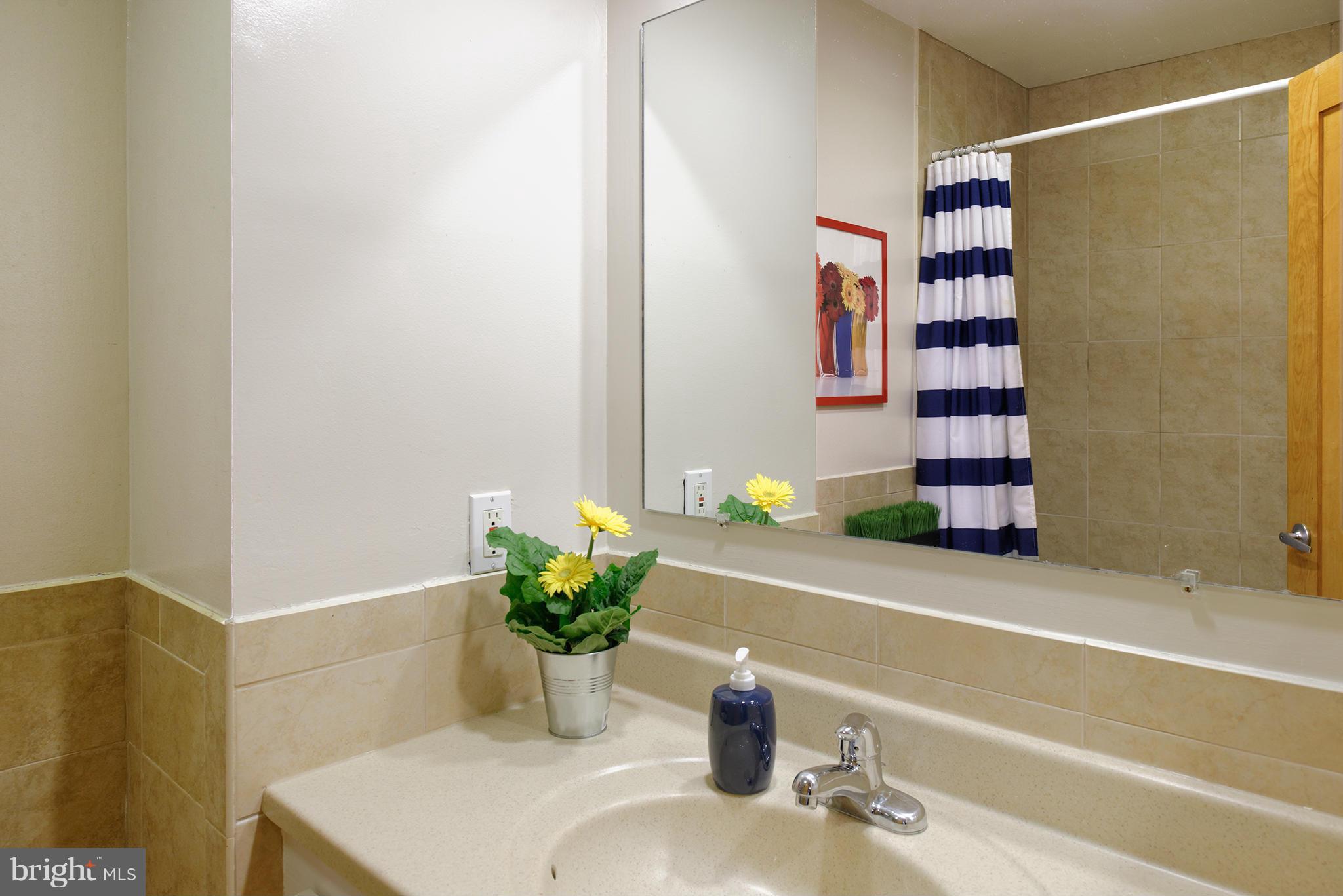 2407 Myrtle Lane Reston, VA 20191 - Photo 16 of 28 a bathroom with a shower curtain and a sink