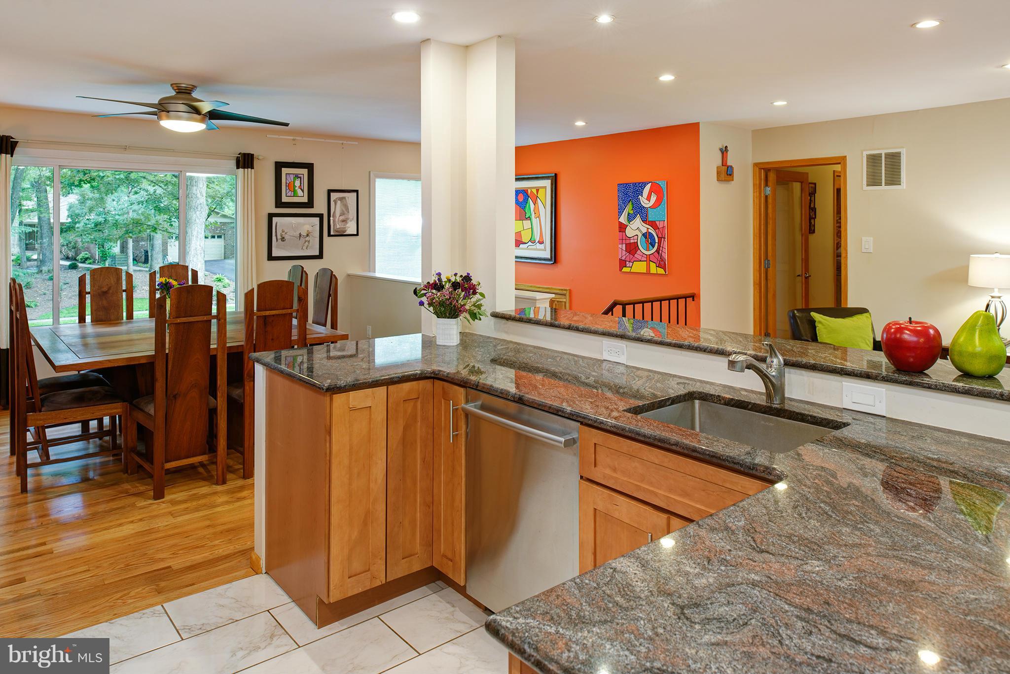 2407 Myrtle Lane Reston, VA 20191 - Photo 6 of 28 a large kitchen with stainless steel appliances granite countertop a refrigerator and a sink