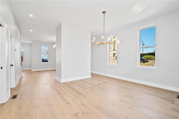 a view of an empty room and window