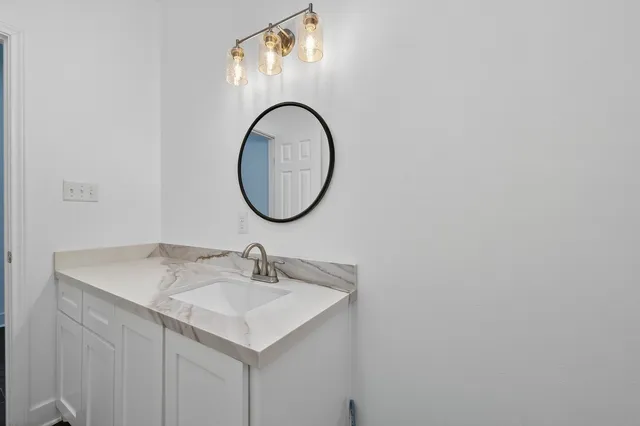 a view of a backyard with garden