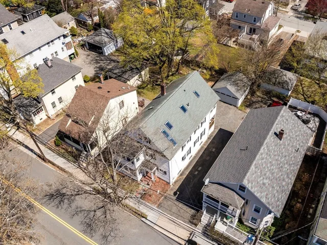 an aerial view of a city