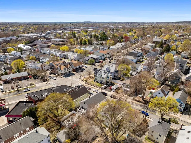 an aerial view of a city