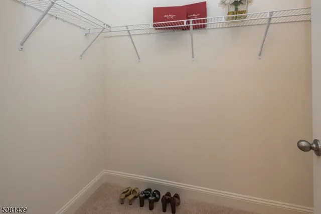 a view of small space with racks on the wall