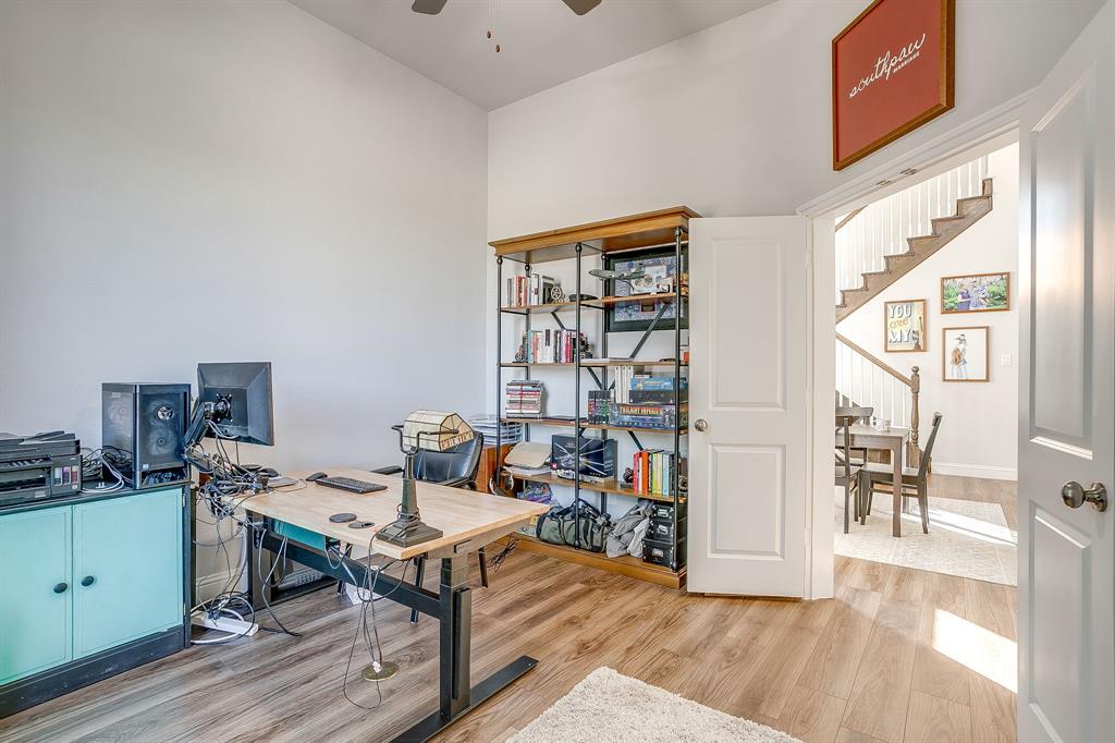 10371 Trail Ridge Drive Fort Worth, TX 76126 - Photo 19 of 35 a workspace with furniture and wooden floor