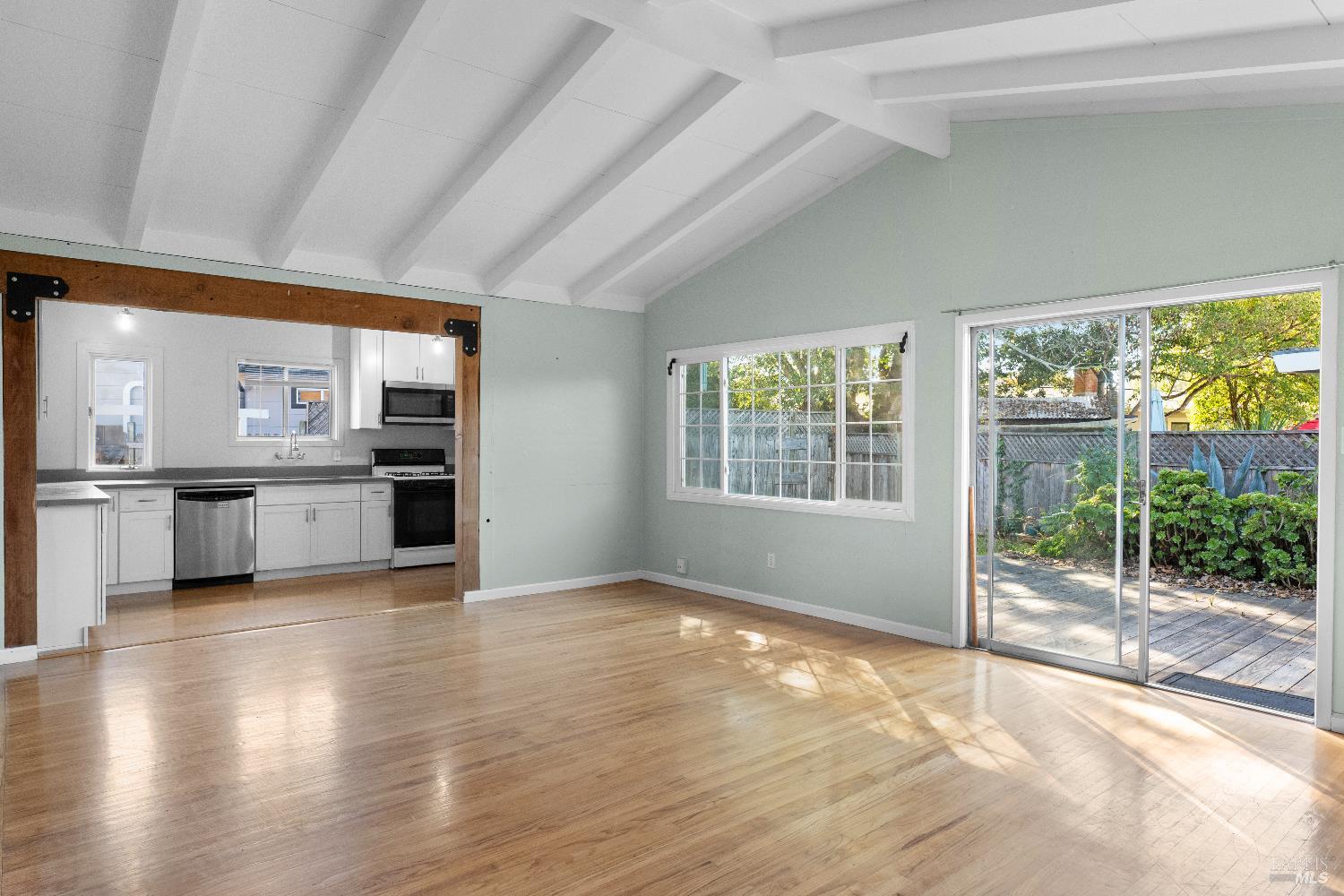 1219 Janet Way Santa Rosa, CA 95405 - Photo 5 of 22 a view of a kitchen with a sink and a large window