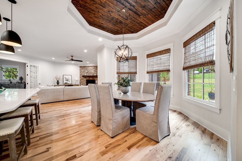 108 Alpine Court Franklin, TN 37069 - Photo 18 of 42 a view of a dining room with furniture window and wooden floor