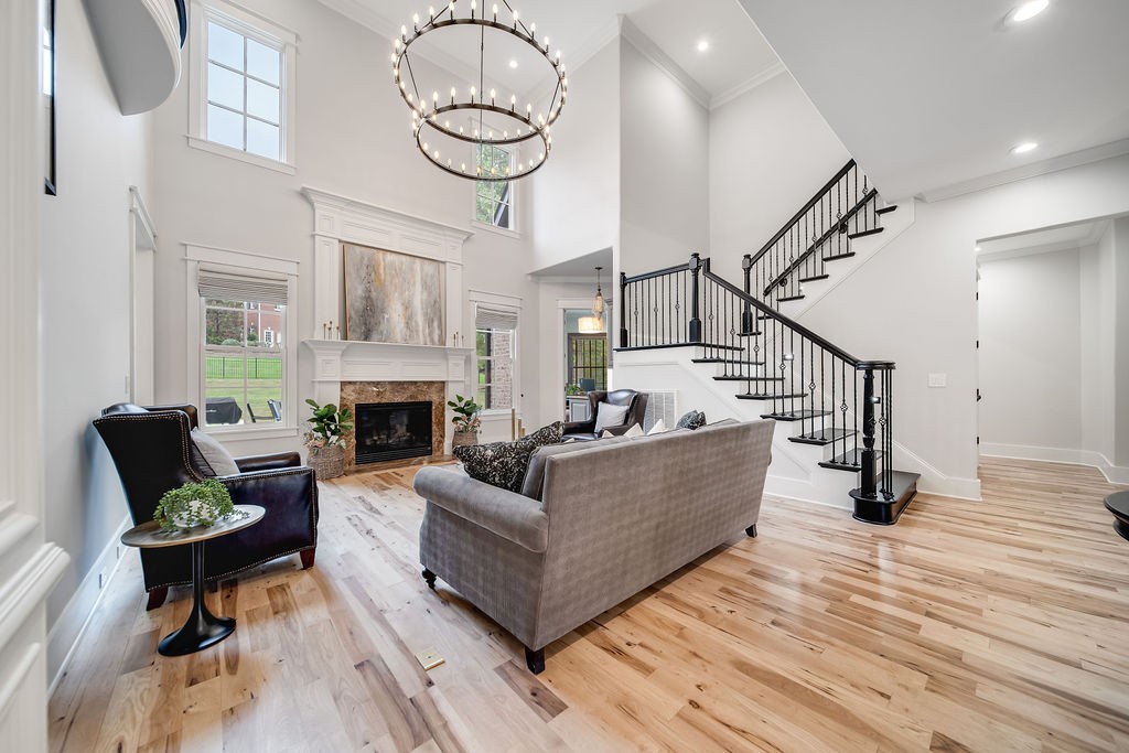 108 Alpine Court Franklin, TN 37069 - Photo 5 of 42 a living room with furniture and a fireplace