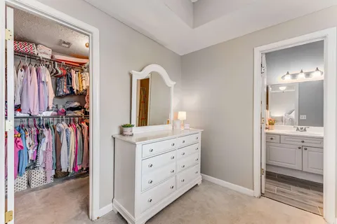 a view of a bathroom with a double vanity sink