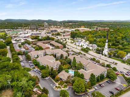 an aerial view of residential building with outdoor space