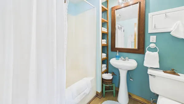 a very nice looking room with a large window