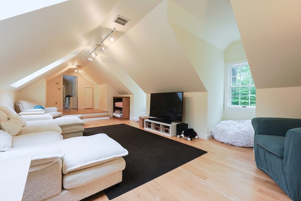 83 High Ridge Road Boxford, MA 01921 - Photo 27 of 42 a living room with furniture and a flat screen tv