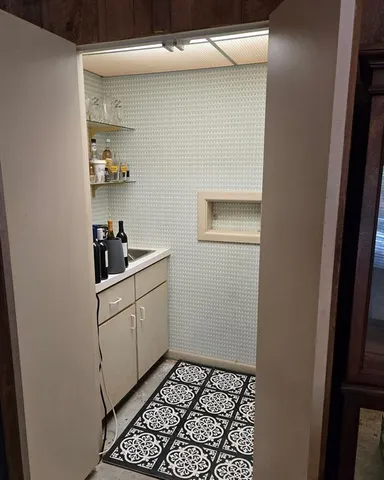 a room with storage and utility