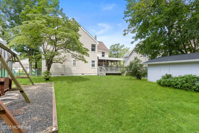 a view of a backyard with a garden