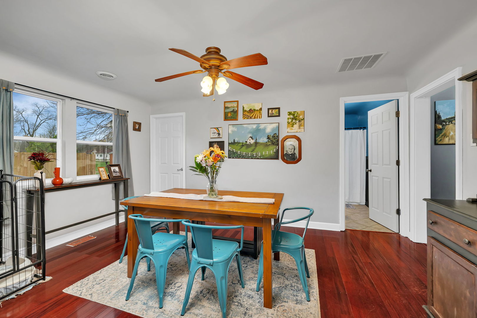 136 Grove Street Braidwood, IL 60408 - Photo 8 of 26 a dining room with furniture and wooden floor