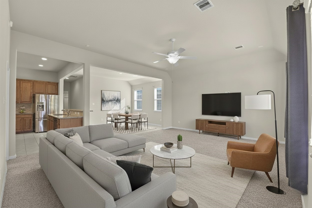 39 Butternut Grove Place Tomball, TX 77375 - Photo 7 of 35 a living room with furniture and a flat screen tv