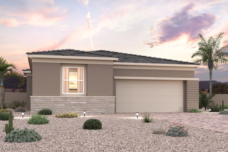 Plan 1816 - Desert Contemporary Elevation ~ Rendering ~