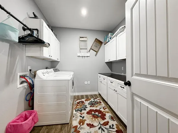 a room with storage and utility