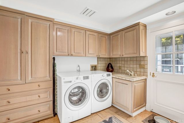 a room with furniture and a window