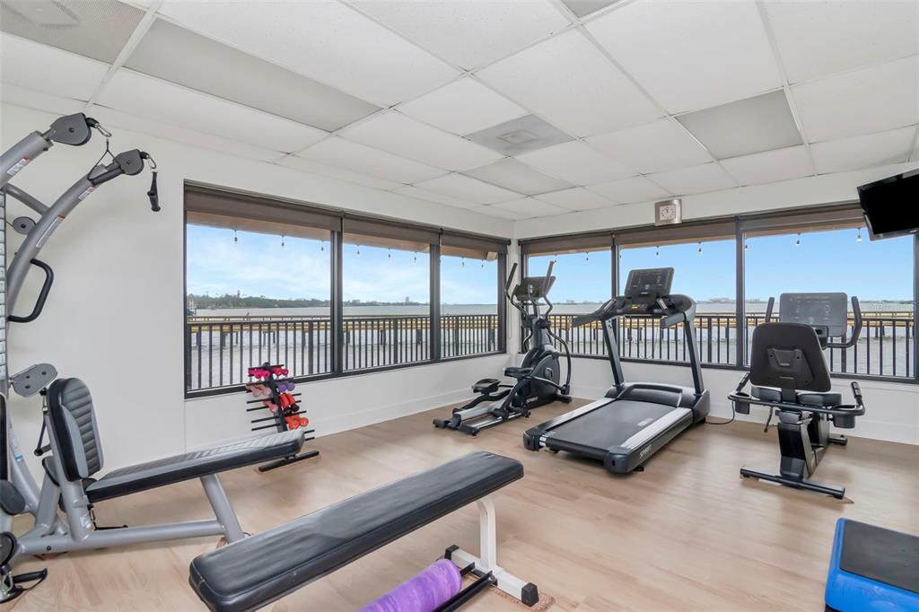 634 Edgewater Drive, Unit 848 Dunedin, FL 34698 - Photo 29 of 40 a view of a room with gym equipment