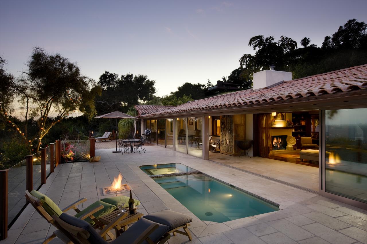 830 Arbolado Road Santa Barbara, CA 93103 - Photo 1 of 6 a view of a house with swimming pool and sitting area